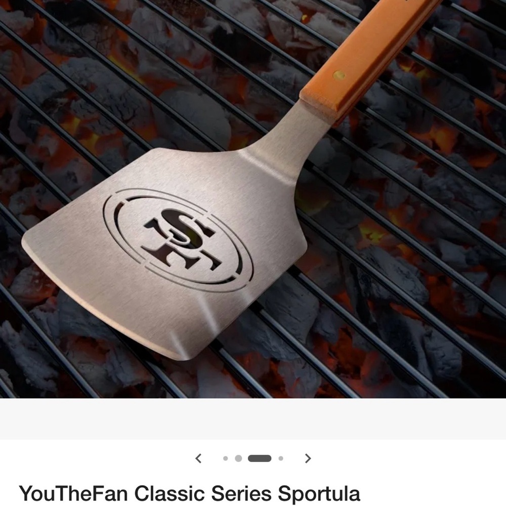 Stainless Steel Spatula with Branded Laser-Cut Logo San Francisco 49ers